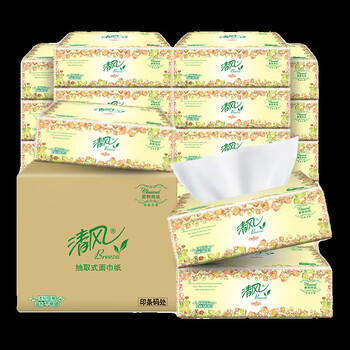 清风欧院抽纸100抽24包整箱装 BR12XSS /家庭清洁/纸品 /清洁纸品 /抽纸 商品图5