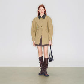 lost in echo2025早秋新款沙漏型个性修身收腰工装夹克休闲外套女