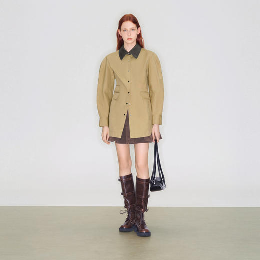 lost in echo2025早秋新款沙漏型个性修身收腰工装夹克休闲外套女 商品图0