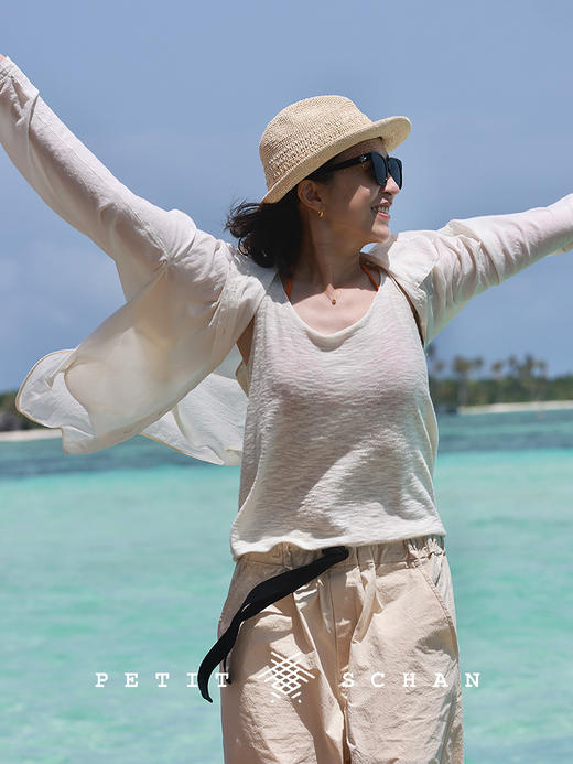 PETIT SCHAN小闪 CLO#869 on the same wavelength 同频 一千零一夜系列长绒棉纯棉轻薄长袖衬衫 商品图4