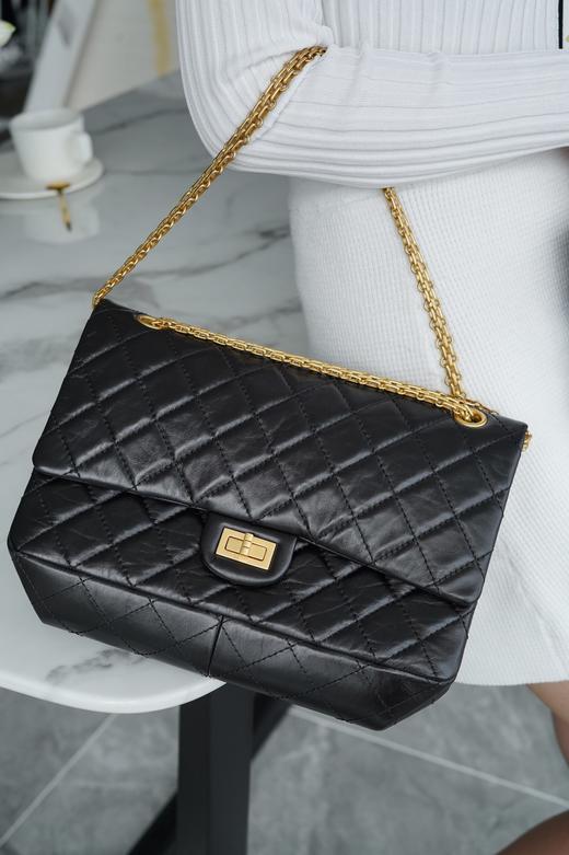 香奈儿-复刻2.55正品皮 黑金 意大利【Montebello】原厂胎牛皮（LZ） 商品图10