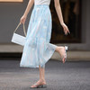 【专属特价】熙世界法式浪漫度假风雪纺半身裙女2025年夏日新款晕染绣花蛋糕裙 商品缩略图2