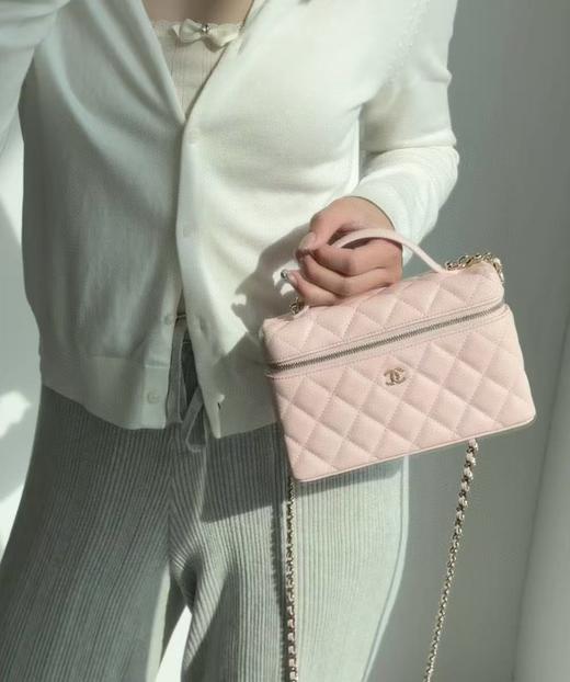 香奈儿LP盒子包 淡金扣荔枝皮（MM） 商品图5