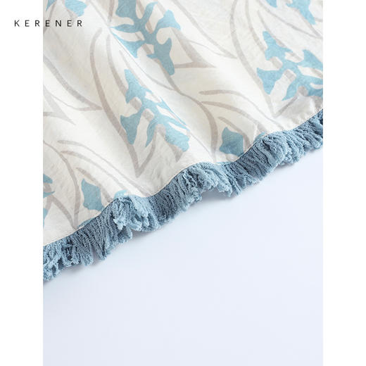 可人儿小众设计新款泡泡绵夏季女士吊带睡衣时尚可外出家居服套装 商品图3