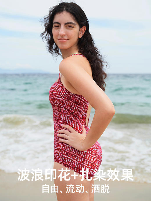 【大胸】遐大胸泳衣女士2025新款大码高级感游泳馆保守遮肉美背连体游泳衣 商品图2