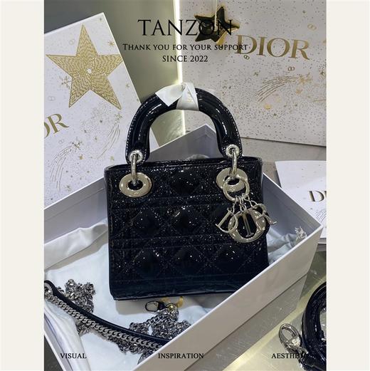 迪奥-三格戴妃 升级版全钢五金漆皮牛皮革 迷你 多色（LZ） 商品图5