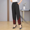 丁摩100%真丝香云纱时尚宽松休闲小脚裤中老年女装显瘦AL2591 商品缩略图1