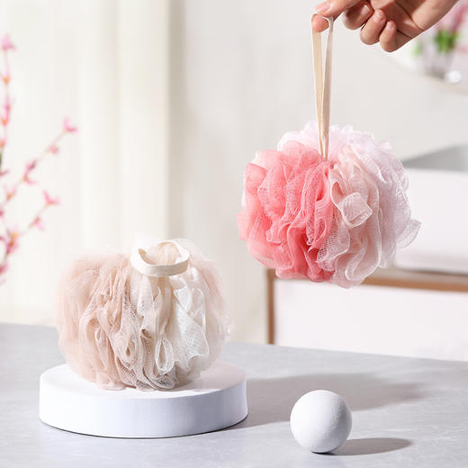 【批发】美丽雅炫色加大浴花揉揉泡泡浴球多色混发 1个/包 商品图3