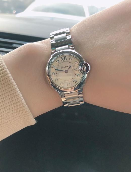 QS001  CARTIER卡地亚 蓝气球系列石英机芯 30米防水女表 瑞表 28mm 银色表盘 精钢表壳 精钢表带 7.22直播款 （BT*WG） 商品图5