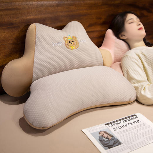 自然醒华夫格冰豆豆凉感多功能腰靠多功能俯卧位趴枕头趴着睡觉玩手机看书趴趴枕QYL 商品图12