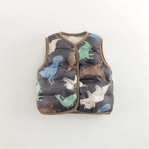 【无缝羽绒】马克珍妮男女童多彩卡通羽绒服马甲秋冬新款550956 商品图1