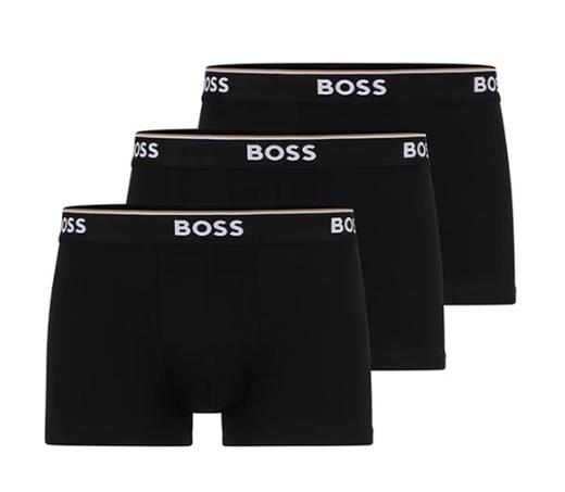 HUGO BOSS 雨果博斯 2025春夏新品 男士字母徽标弹力平角内裤 3件装 50475274 商品图0