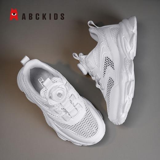 Abckids儿童单网鞋男童白色运动鞋夏季款网面透气校园女童小白鞋29-38 商品图1