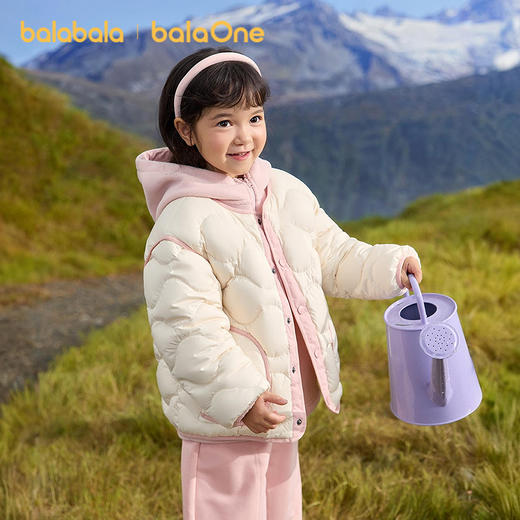 巴拉巴拉balaOne儿童羽绒服男童女童冬外套摇粒绒两件套2025新款 商品图2