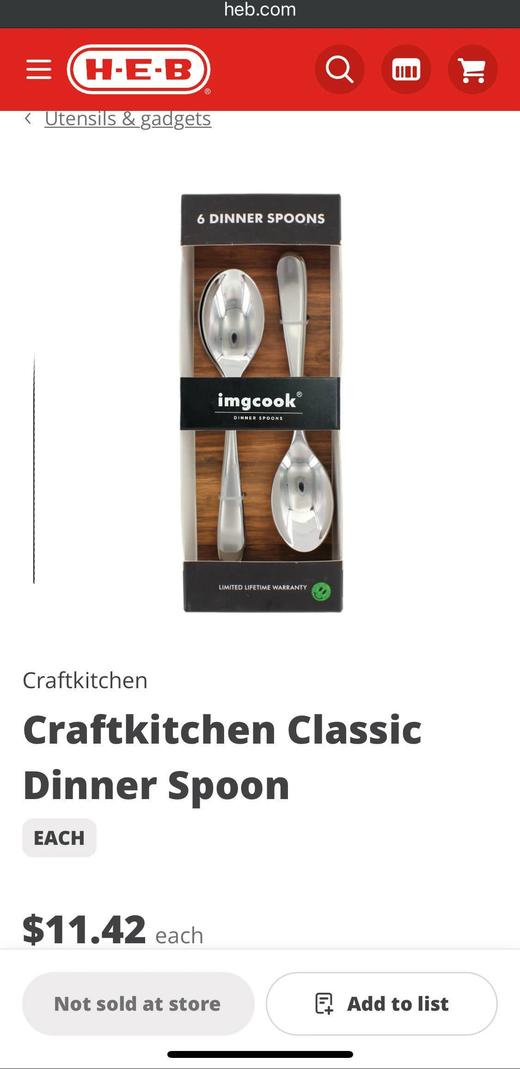 6支装29.9六件套勺子出口欧美厨具品牌SUS304食品级不锈钢外网售价11.42美元！折合要82元基地直邮 商品图12