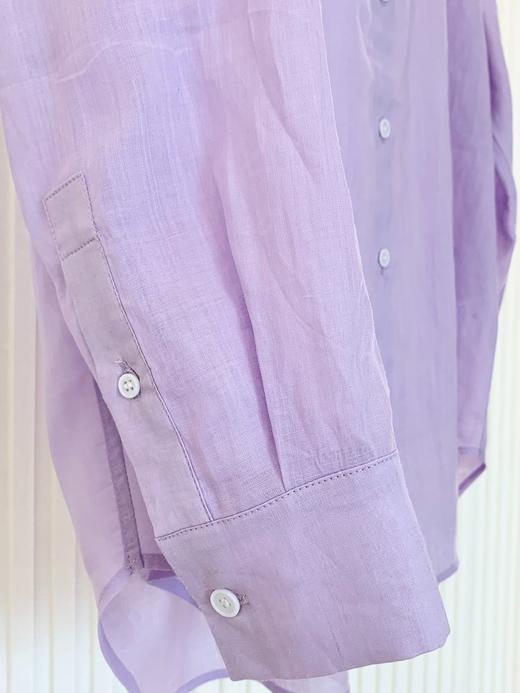 【高品质私服】【IC粉紫色/浅蓝色苎麻平纹布衬衫】柔和亲肤，版型宽松不垮、藏肉显瘦、弧形下摆灵动G1477/G1485-CC【无标出货 介意慎拍】 商品图11