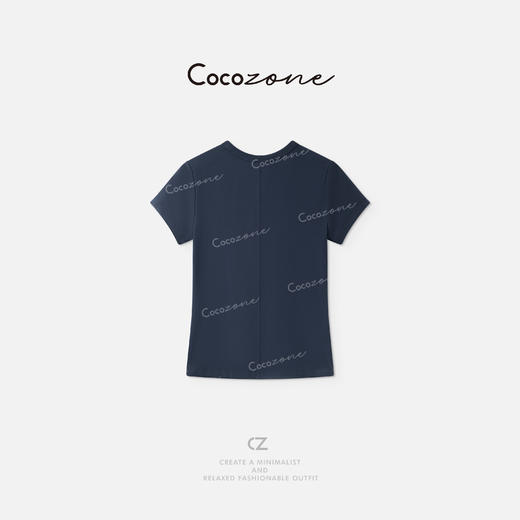 COCO ZONE 刘一一 圆领短袖松弛感简约通勤风短袖T恤 CD2A1606 商品图1