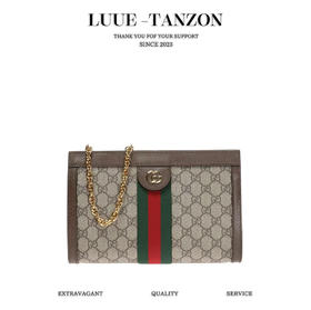 古驰-Ophidia系列 小号信封包 进口原厂皮  经典帆布（LZ）