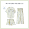 可人儿小众设计师新款女士睡衣夏季短袖可外出家居服三件套 商品缩略图0