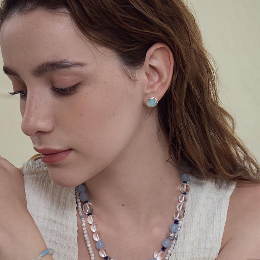 ARSIS｜曦海系列 曦海冰蓝耳钉 商品图2