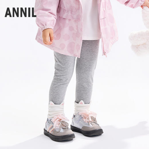 【实体店同款】女童全腰针织长裤秋季新款安奈儿童装XG536143 商品图1