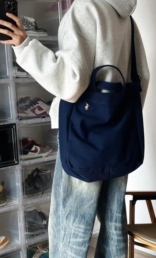 R L拉*新款经典款帆布购物托特包 商品图13