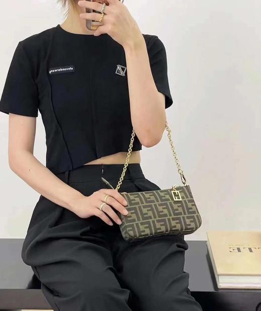 芬迪 丹宁款牛仔老花麻将包链条包（LZ） 商品图3