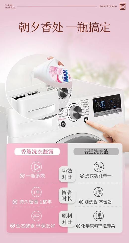 贝纯香薰洗衣凝露（粉色奇迹）3kg-1697  效期27.1.5 商品图5