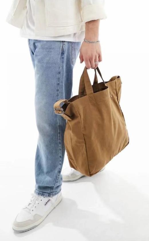 R L拉*新款经典款帆布购物托特包 商品图2