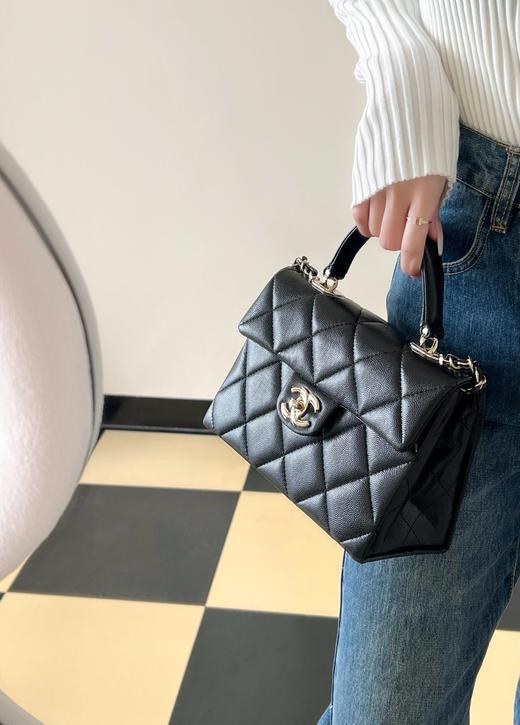 香奈儿  24P 春夏 小球纹Kelly  黑色 小号（LZ） 商品图4