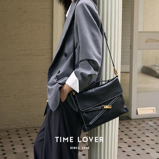 【步履轻盈公文包】TIME LOVER 2025年新款时尚百搭大容量手提斜跨单肩包 商品图2