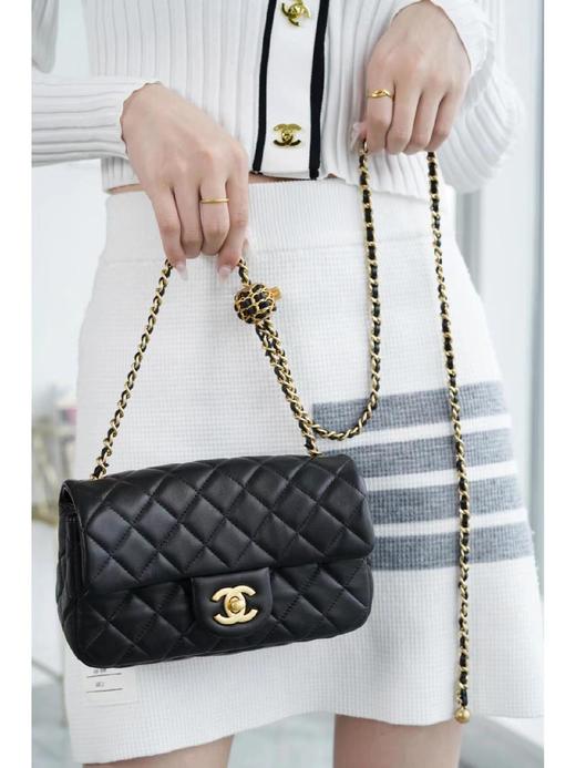 香奈儿-编织金球包 |  大mini 黑色链条包（LZ） 商品图9