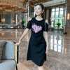 奢姿大码女装2025夏季减龄印花露肩时尚连衣裙胖妹妹开衩设计裙子9952802970A 商品缩略图4