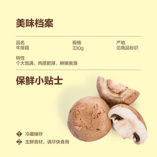 MM 山姆 牛排菇 330g 商品图1
