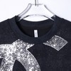 T4207SDSA夏季新款男士痞帅满天星亮片字母圆领短袖T恤百搭时尚上衣潮 商品缩略图2