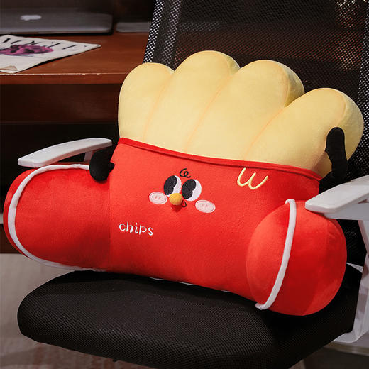 自然醒美食派对趣味拥抱式腰靠办公室久坐护腰靠垫汽车靠背垫椅子靠枕QYL 商品图12