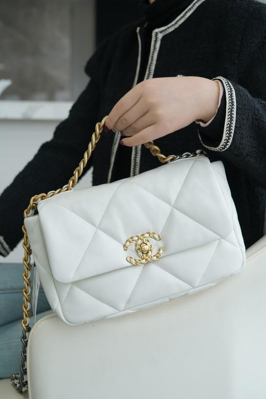 香奈儿 19Bag 系列翻盖双链条 羊皮 单肩斜挎包 （大中小号）（LZ） 商品图6