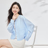 【夏日新品】熙世界羊毛防晒衬衫短外套女薄款夏季百搭小个子织带圆领开衫上衣 商品缩略图4
