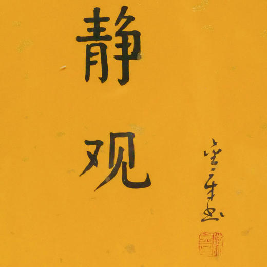 陈金章《静观》书法原作33CM*22CM 手写宣纸作品[含框] 商品图2