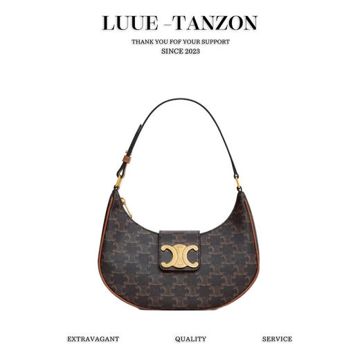 赛琳-凯旋门-E23 新版AVA TRIOMPHE标志印花牛皮革手袋（LZ） 商品图0