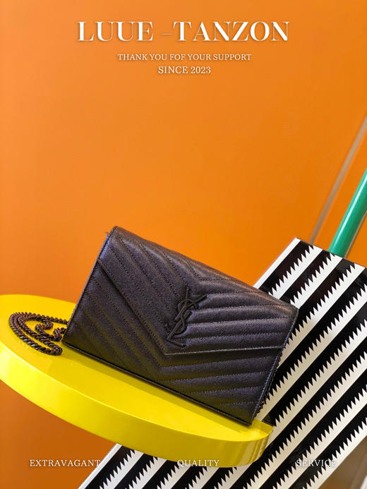 圣罗兰-MONOGRAM鱼子酱纹路原厂皮版本信封包（LZ） 商品图9