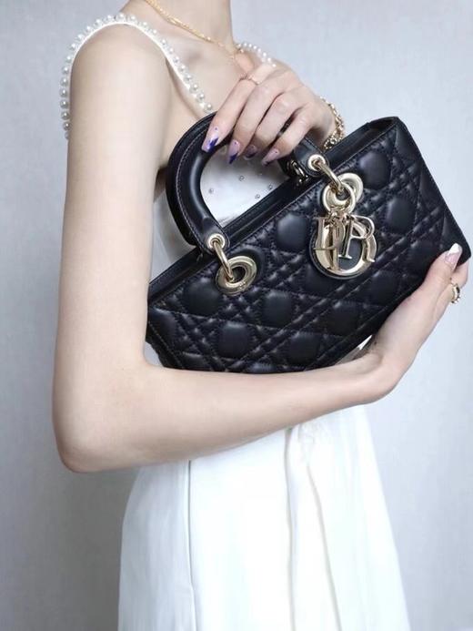 迪奥-LADY D-JOY 手袋【羊皮藤格纹】（LZ） 商品图4