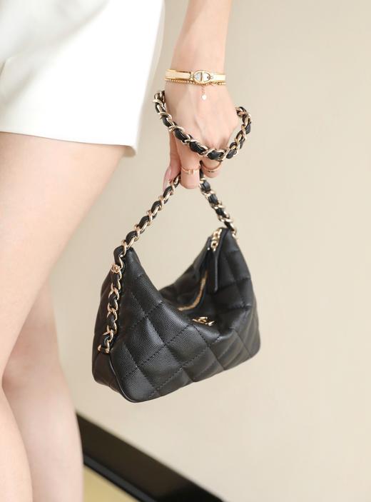 香奈儿 24P春夏 Hoho饺子腋下包 黑色小号（LZ） 商品图7