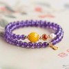 紫霞蜜蜡转运珠紫水晶手串6mm 商品缩略图0