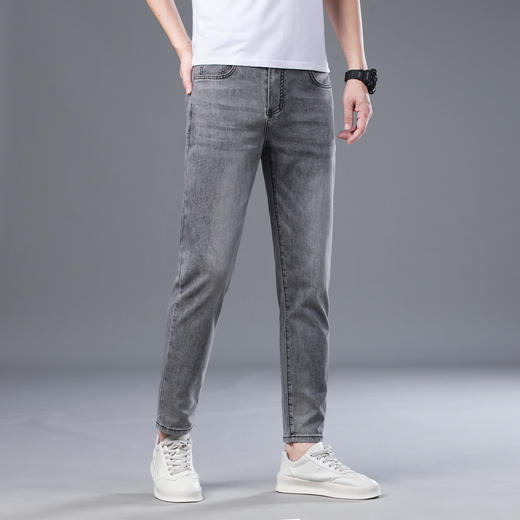 【含莱赛尔】圣得西男士长裤2025年春夏新款修身薄款休闲牛仔裤男2512915061 商品图3