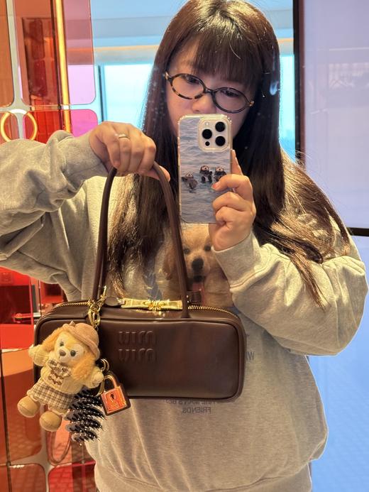 缪缪 保龄球石楠木色手拿包（LZ） 商品图2