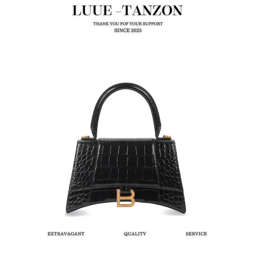 巴黎世家  Hourglass系列沙漏包 黑金！XS 号 S号 （LZ） 商品图0