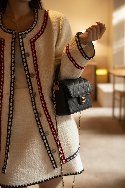 香奈儿 24K CF手柄口盖包 黑色  小号（LZ） 商品图8