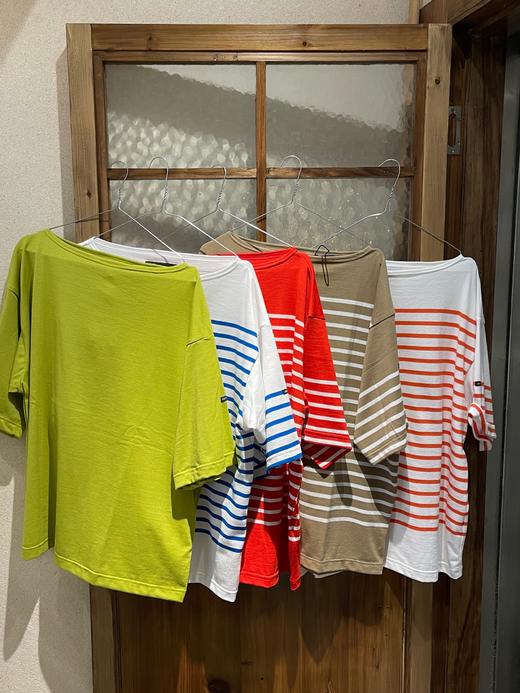 OUTIL经典多色短袖条纹T恤 商品图14