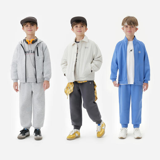 马克珍妮男童时尚拉链口袋运动裤 儿童裤子2025年秋装新款551255 商品图2